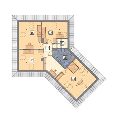 RZUT PODDASZA POW. 72,0 m²